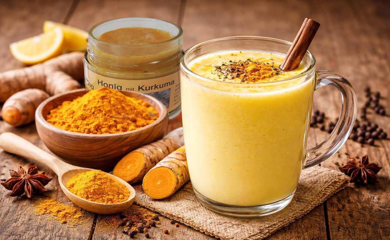 Honig mit Kurkuma für Golden-Milk