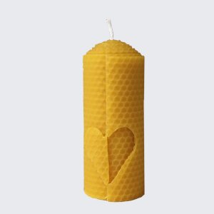 Bienenwachskerze gedreht