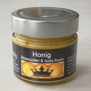 Honig mit Blütenpollen und Gelee Royale 240g