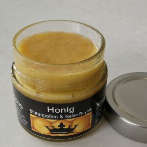 Honig mit Blütenpollen und Gelee Royale 250g
